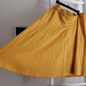Lane Bryant Skirts - Mustard Ponte Knit Midi Circle Skirt Lane Bryant Skirts - Mustard Ponte Knit Midi Circle Skirt